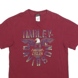 HARLEY DAVIDSON Mens Maroon Graphic T-Shirt L Short Sleeve Crew Neck Bächli