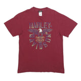 HARLEY DAVIDSON Mens Maroon Graphic T-Shirt L Short Sleeve Crew Neck Bächli