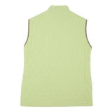 BARBOUR Womens Green Quilted Jacket UK 14 Polyester Blend Zip Sleeveless