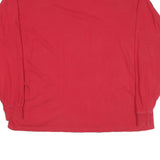 LEE Mens Red Plain Long Sleeve Crew Neck Cotton Blend XL Casual T-Shirt