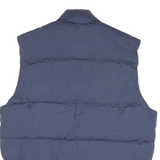 DOWN HOUSE Mens Blue Sleeveless Puffer Jacket M Polyester Blend Zip Casual