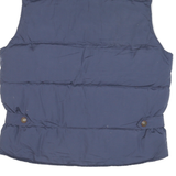 DOWN HOUSE Mens Blue Sleeveless Puffer Jacket M Polyester Blend Zip Casual