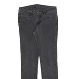 LEVI'S Womens Slim Black Denim Raw Slim Skinny Jeans W30 L34 Stylish