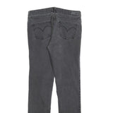 LEVI'S Womens Slim Black Denim Raw Slim Skinny Jeans W30 L34 Stylish