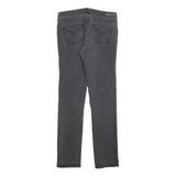 LEVI'S Womens Slim Black Denim Raw Slim Skinny Jeans W30 L34 Stylish