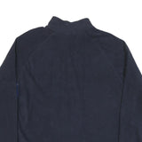 STARTER Mens Black & Blue Plain Polyester Blend Jumper Crew Neck Pullover XL