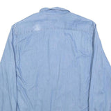 LEVI'S Mens Blue Denim Shirt M Cotton Blend Button Collar Casual Long Sleeve