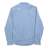 LEVI'S Mens Blue Denim Shirt M Cotton Blend Button Collar Casual Long Sleeve