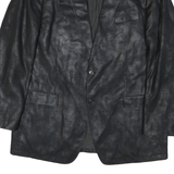 Mens Black Polyester Blend Classic Jacket XL Button Plain Formal Outerwear