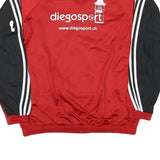 ADIDAS Mens Red & Black FC Schlieren Schiedsrichter Zip Jacket M Polyester Blend