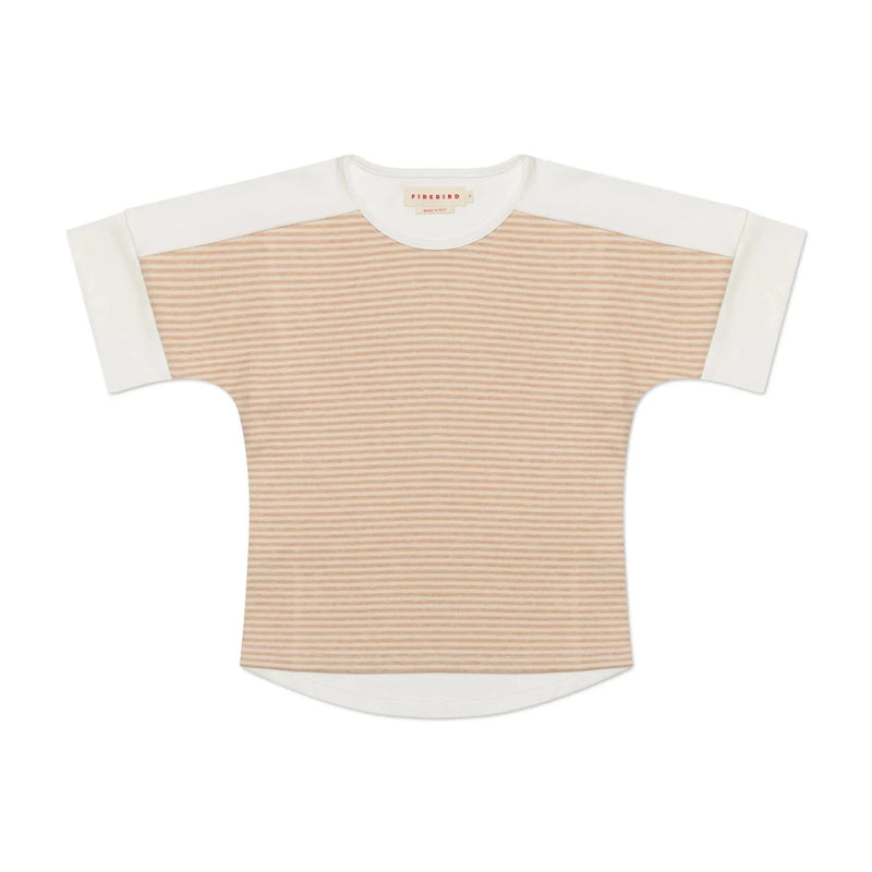 Firebird Tops Organic Cotton Striped Tee Made in NYC and LA Unisex 100 Percent Organic Kids Clothes