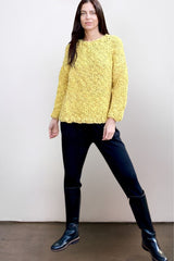 Flammé  Hand-Spun Baby Alpaca Sweater- Cebolla