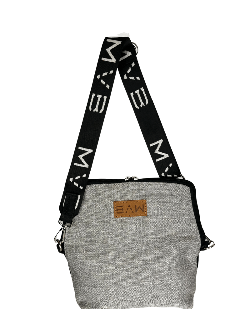 Double-Sided Crossbody Flop Bag soft ash