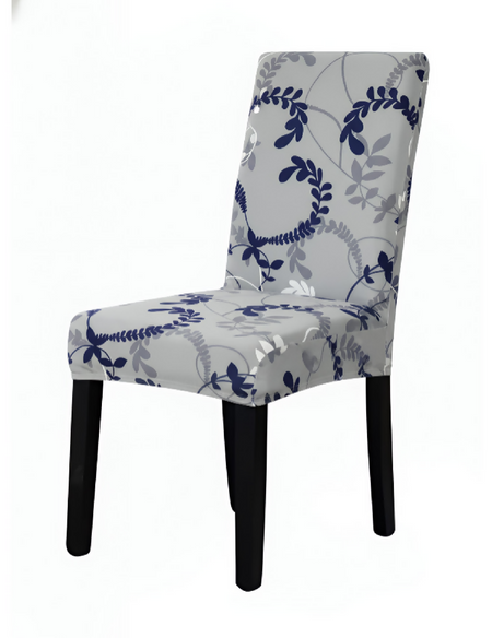 Anyseat Grey Leaf Vines Design Chair Cover – Elastic Slipcover with Anti‑Dirt Protection for Dining Room, Kitchen, Wedding, Hotel, Banquet & Restaurant
