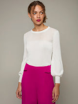 FREESIA | Cotton-Silk Knit Top