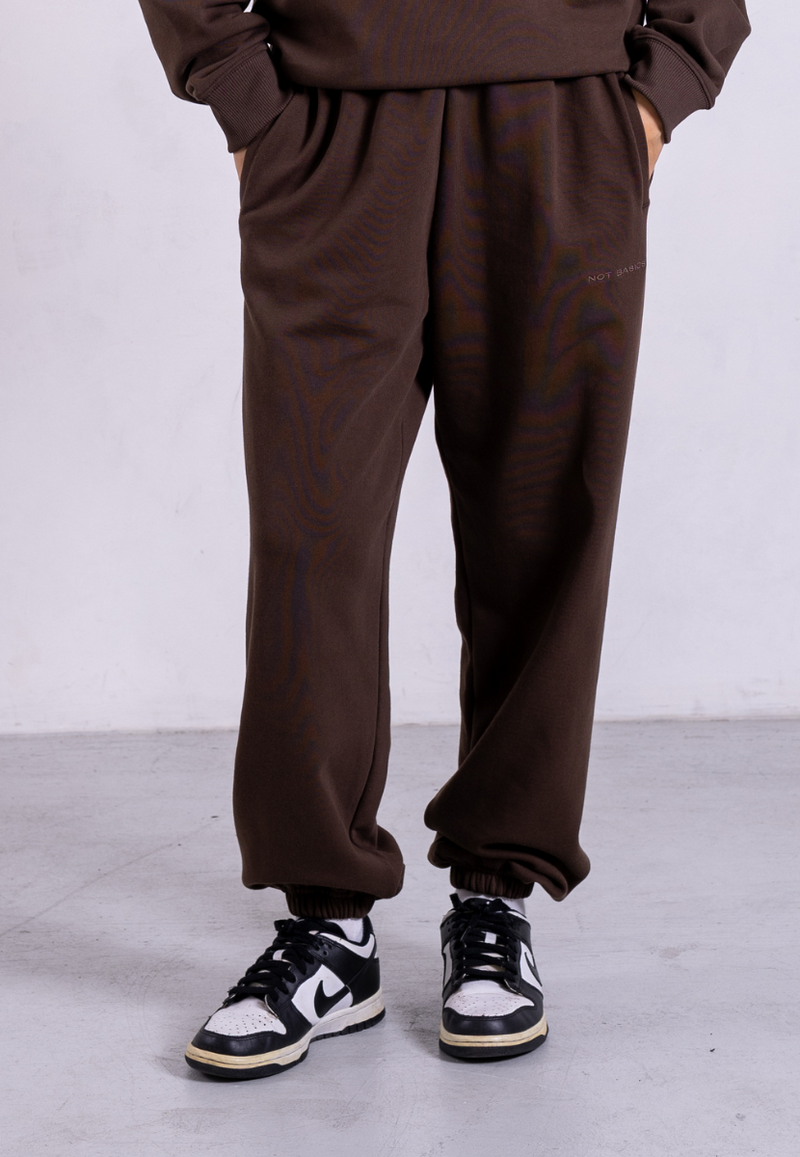 Organic Cotton Sweatsuit Set, Hot Fudge