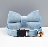 Anypet Large Sky Blue Bow Cat Collar with Safety Buckle, Bell & Durable Adjustable Strap – Stylish Comfortable Pet Accessory for Cats