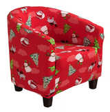 Anyseat Christmas Red Chair Cover – Dustproof Tub Slipcover for Home Décor