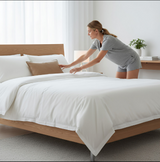 Anycozy Duvet Cover – White Premium Mulberry Silk Comforter Blanket