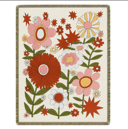 Anycozy Sunflower Design Throw Blanket – Soft Camping Mat & Cozy Home Décor