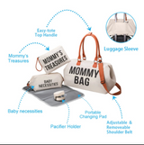 Anymom Mommy Diaper Bag Beige Handbag 5 pcs Set with Portable Changing Pad Adjustable and Removable Strap Mommy Maternity Bag