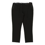 Cavalli Class Cropped Trousers - 40W UK 20 Black Cotton
