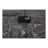 Love Moschino Cord Trousers - 32W UK 10 Grey Cotton