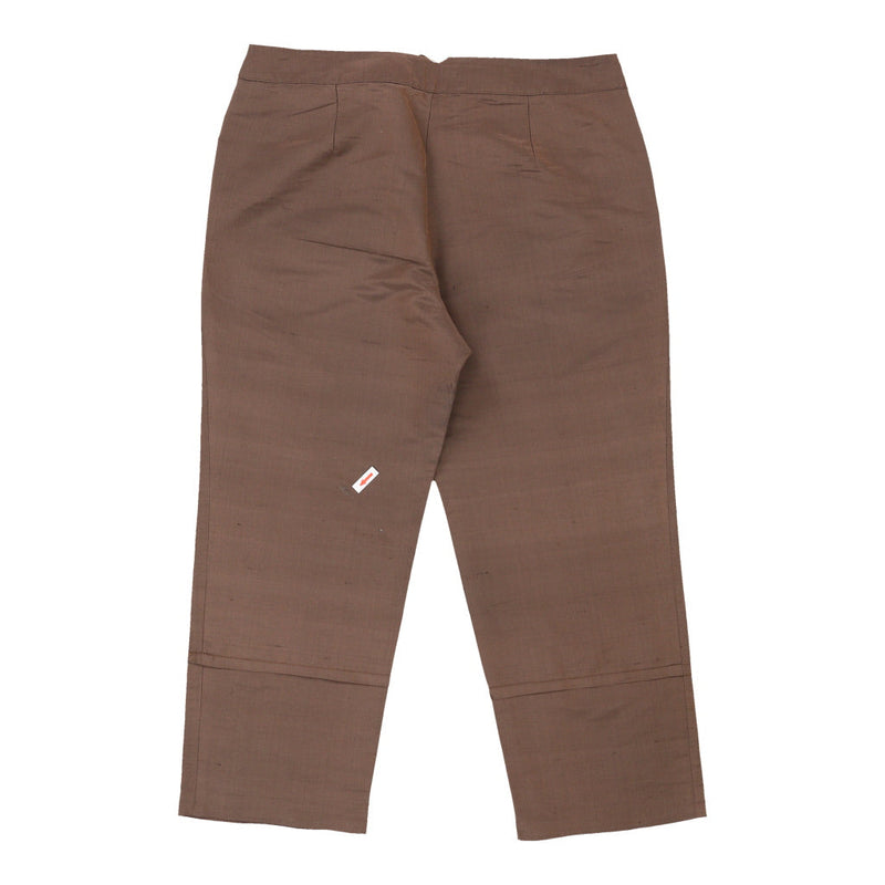 Armani Trousers - 34W UK 12 Brown Viscose