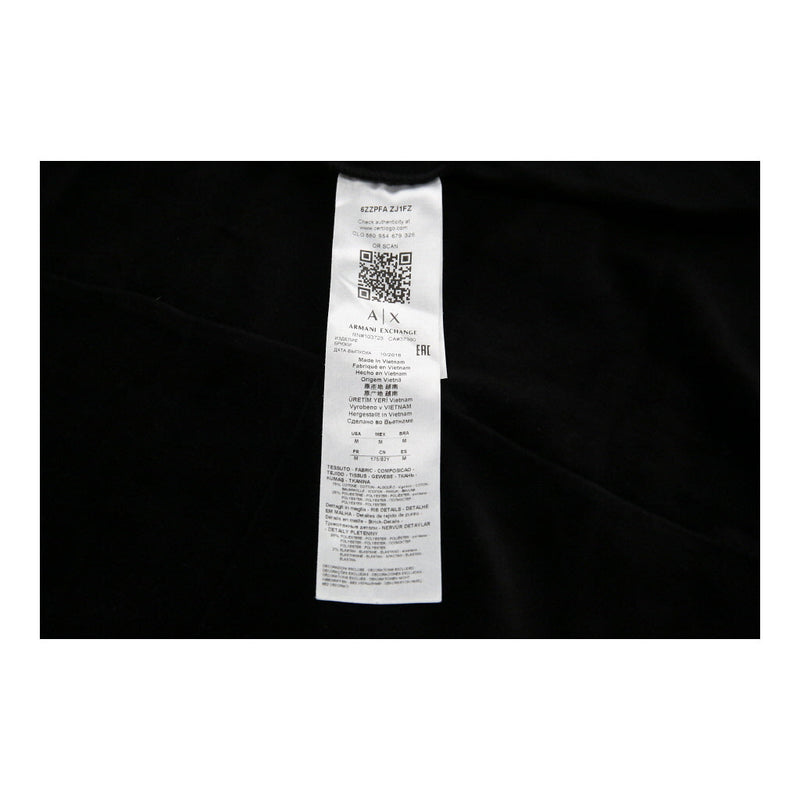 Armani Exchange Joggers - Medium Black Cotton Blend