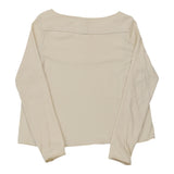 Giorgio Armani Long Sleeve Top - Large Cream Cashmere