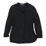 Emporio Armani Long Sleeve Top - Large Black Viscose Blend