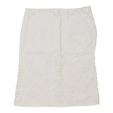 Byblos Midi Midi Skirt - 32W UK 12 White Cotton