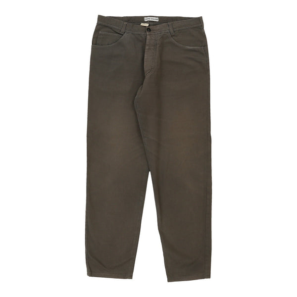Stone Island Trousers - 32W 30L Khaki Cotton