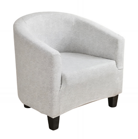 Anyseat Light Gray Chair Cover – Plain Dustproof Tub Slipcover for Home Décor