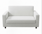 Anyseat 2-Seater Sofa Cover – Plain White Style Slipcover for Living Room Chair Protection