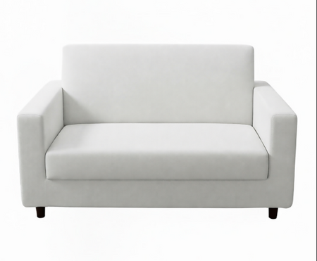 Anyseat 2-Seater Sofa Cover – Plain White Style Slipcover for Living Room Chair Protection