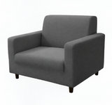 Anyseat 1-Seater Sofa Cover – Plain Gray Style Slipcover for Living Room Chair Protection