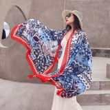 Anyyou 100% Mulberry Silk Dark Blue Long Scarf for Women Luxury Beach Shawl Swimwear Cover-Up Pashmina Wrap Foulard
