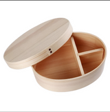 Anygleam Natural Wooden Bento Lunch Box Food Kitchen Tableware