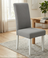 Anyseat Grey Waterproof Chair Cover – Corn Kernel Pattern Stretch Slipcover for Dining Room