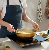 Anygleam Stock Pot 2pcs Gold-S-L Stainless Steel HotPot Without Lid Single-Layer Cooking Soup Noodle Sea Food Home Kitchen Restaurant Tools