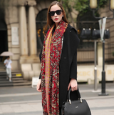 Anyyou 100% Pure Merino Wool Brown Poncho for Women Winter Large Scarf Pashmina Shawl Bandana Neck Wrap