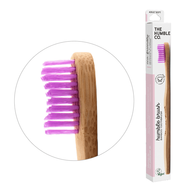 Humble Brush Adult - purple, medium bristles