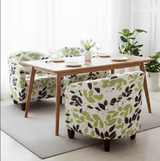 Anyseat White Leaf Chair Cover – Plain Dustproof Tub Slipcover for Home Décor