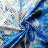 Anyyou 100% Mulberry Silk Sky Blue Long Scarf for Women Luxury Beach Shawl Swimwear Cover-Up Pashmina Wrap Foulard