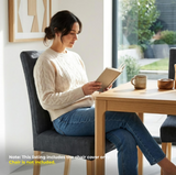 Anyseat Dark Gray Plain Scratch Pattern Print Elastic Chair Cover – Plain Dining Slipcover & Home Décor
