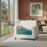 Anyhouz Sofa Cushion Cover – Teal Blue Polyester, Thick Stretchable, 1Pc Living Room Chair