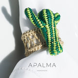 Arizona Cactus Napkin Ring - Made of Palm - Sold by Set
