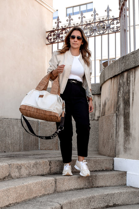 Lady's Weekend Handbag soft natural cork