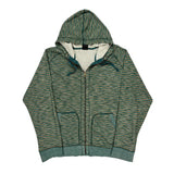 The North Face Striped Hoodie - XL Orange Cotton Blend